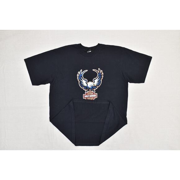 Vintage Harley-Davidson Shirt Mens XL Eagle Bar Shield USA VF Imagewear 90s - Picture 2 of 8